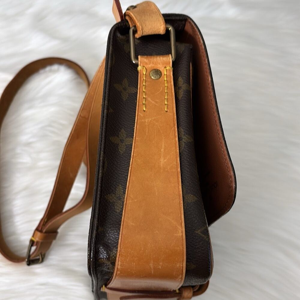 AUTHENTIC LOUIS VUITTON CARTOUCHIERE MM SHOULDER CROSSBODY BAG MONOGRAM 8904SL - Picture 9 of 14